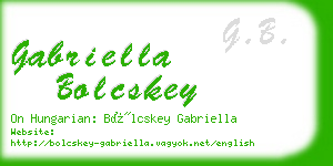 gabriella bolcskey business card